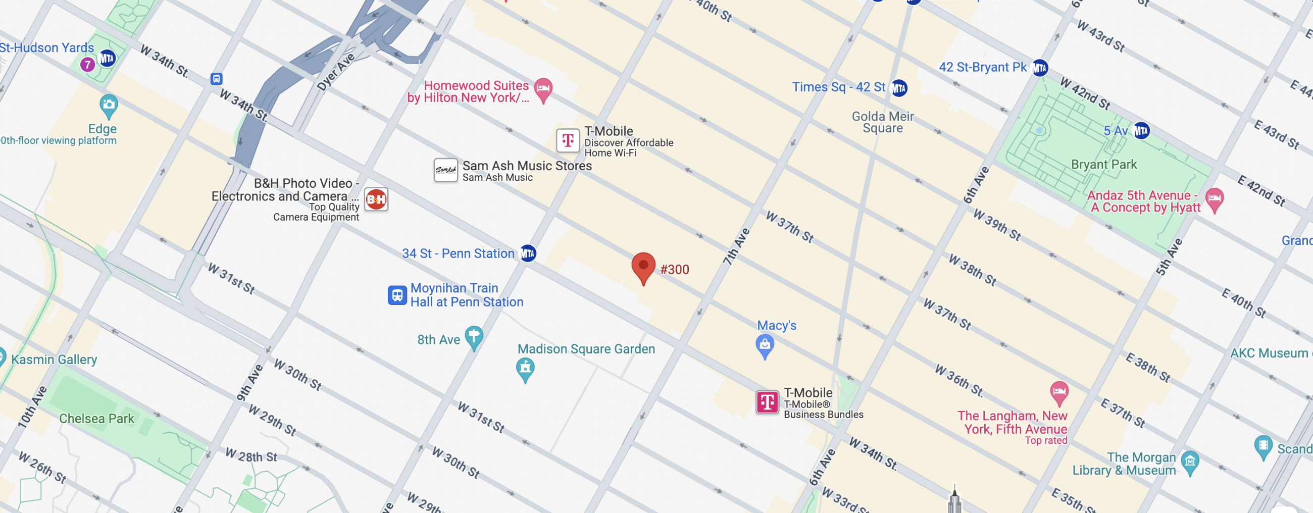 Manhattan Boutique map