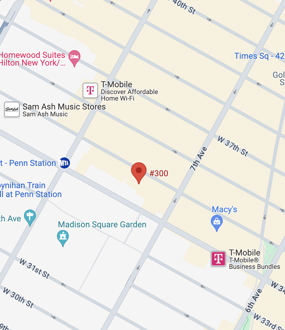 Manhattan Boutique map