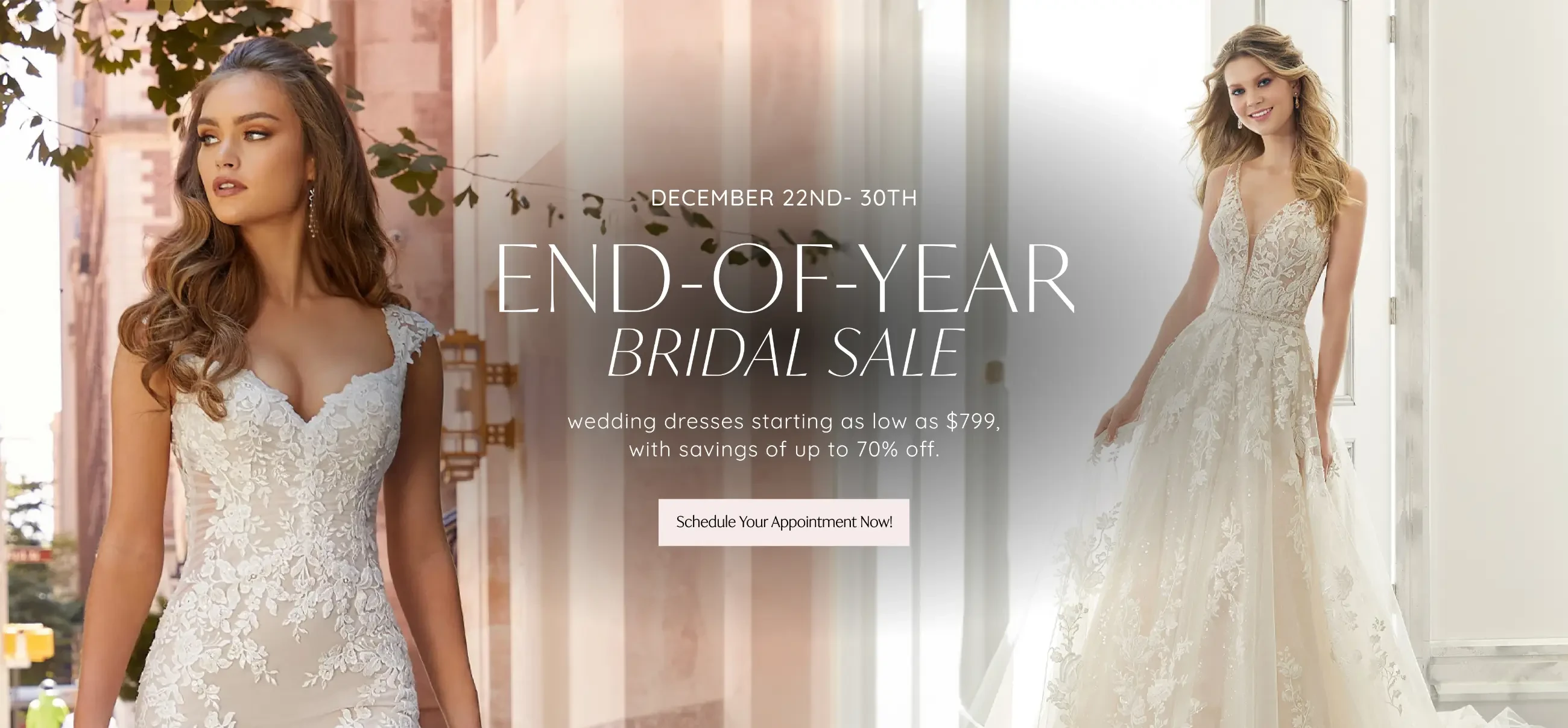 End of year Bridal sale banner