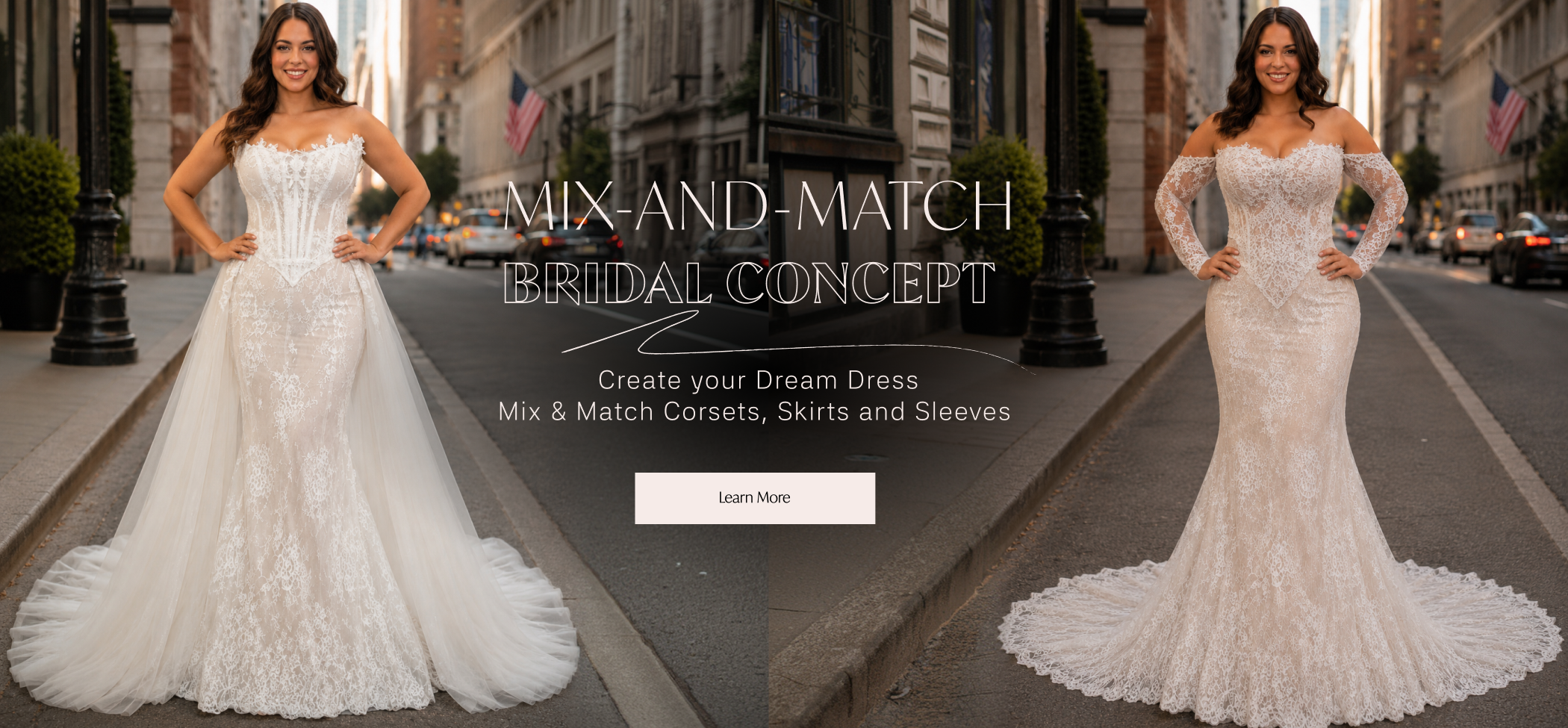 mix and match bridal concept